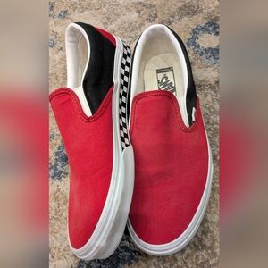 Vans Red Slip-On Sneakers